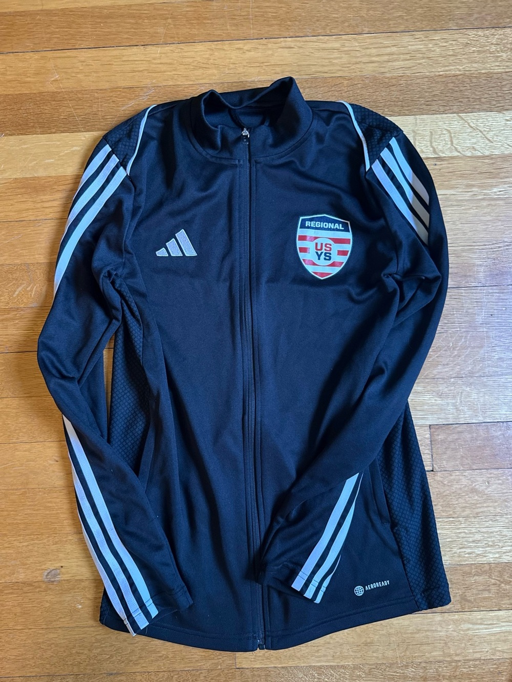 adidas Black Full-Zip Slim Fit Jacket with Subtle Logo